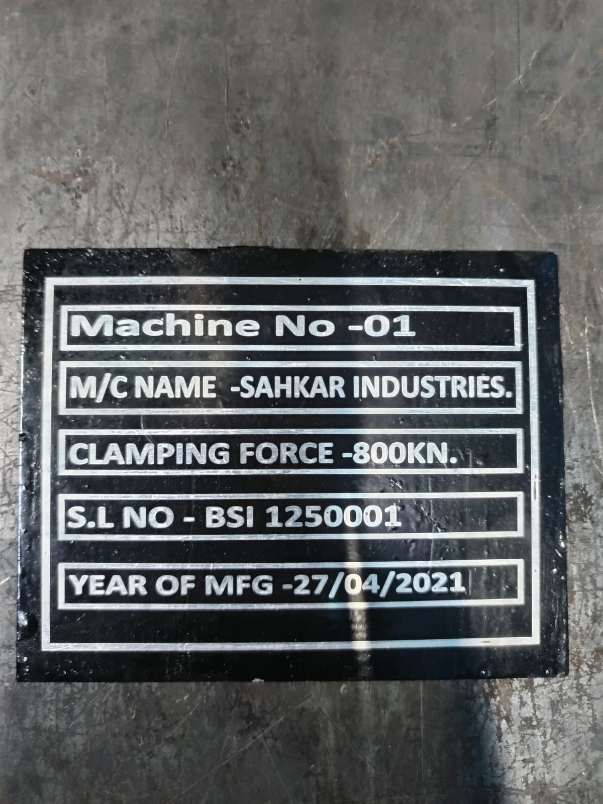Laser Engraving Work Done - Sanjay Tools